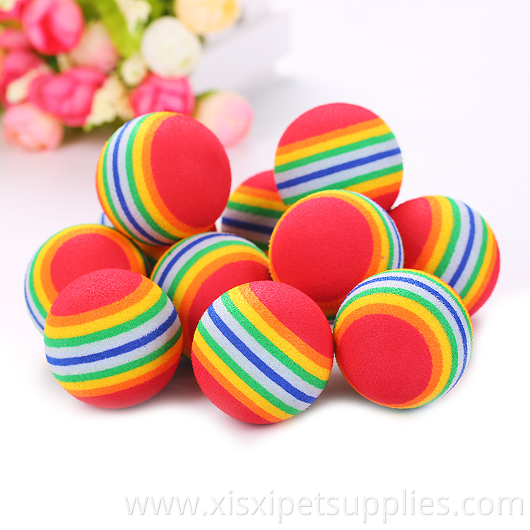 2019 wholesale rainbow color EVA cat ball